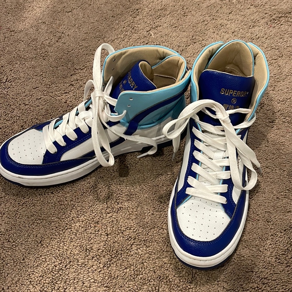 Blue and white Superdry sneakers